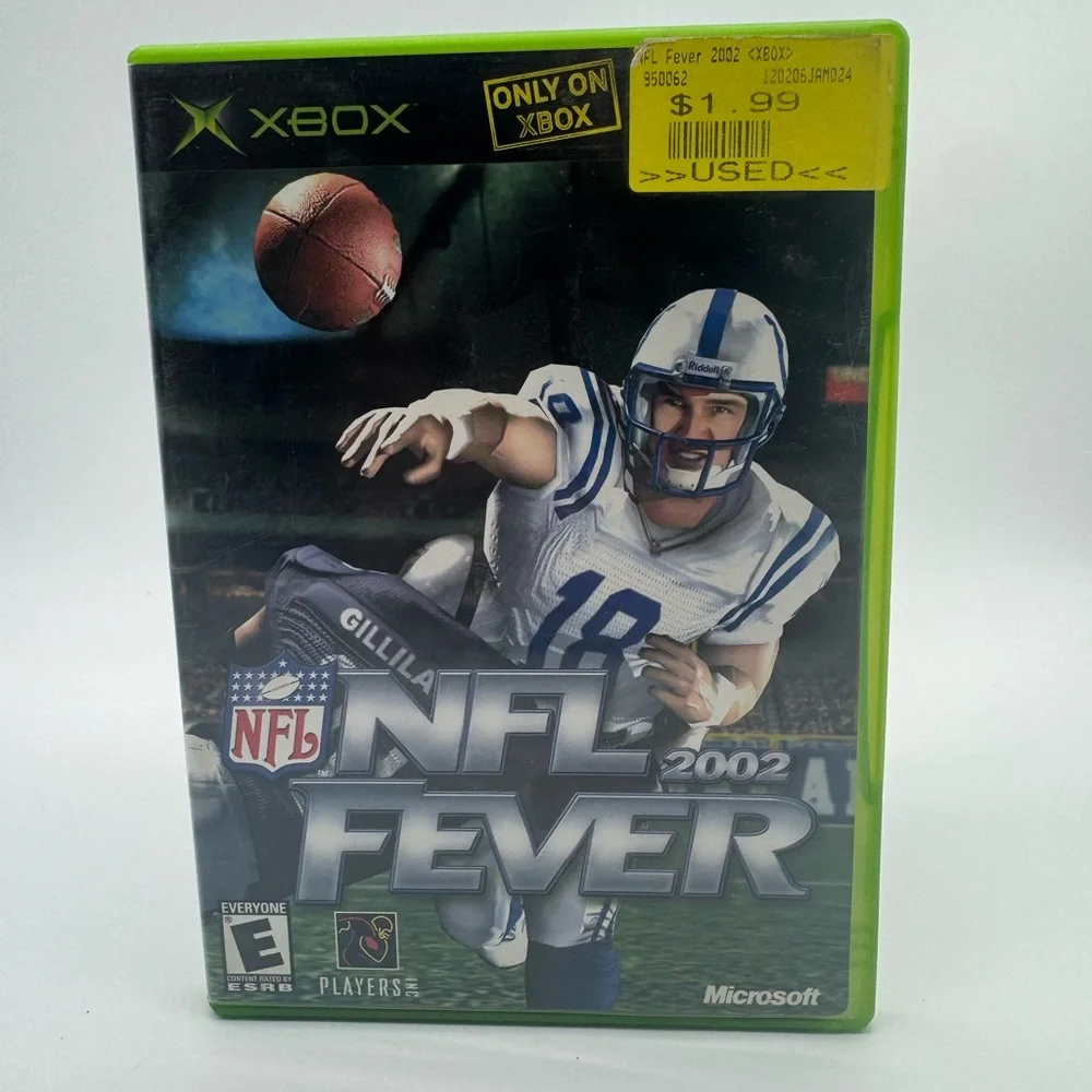 Microsoft NFL Fever 2002 Xbox Game - Green Case